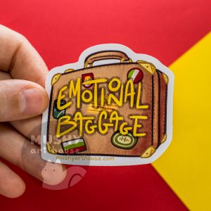 Alternative view of Emotional Baggage Sticker