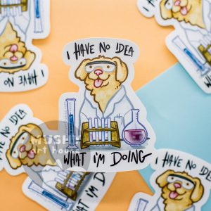 Clueless Lab Dog Sticker