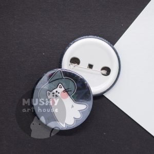 Alternative view of Ghost Cat Pin Button