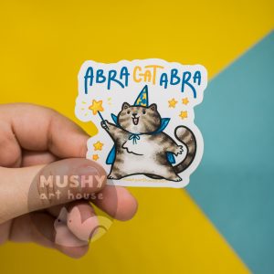 Alternative view of AbraCATabra Sticker