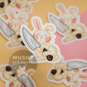 Knife Bunny Sticker