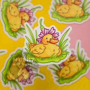 Flower Duck Sticker