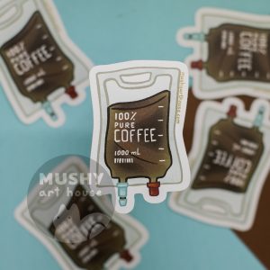 Alternative view of Coffee IV Bag Sticker