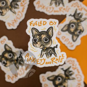 Anxious Angry Chihuahua Sticker