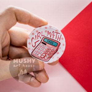 Girl Math Pin Button