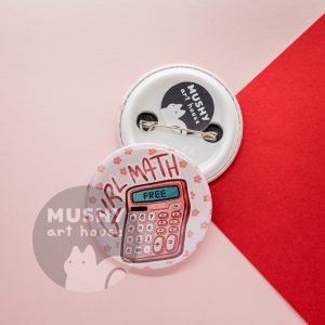 Alternative view of Girl Math Pin Button