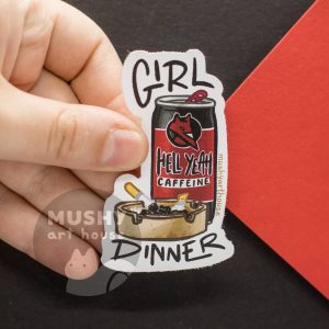 Alternative view of Girl Dinner Sticker