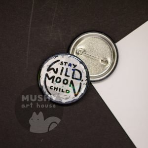 Alternative view of Moon Child Pin Button