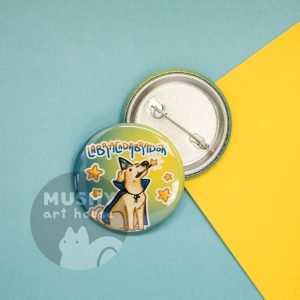 Alternative view of Labracadabrador Pin Button