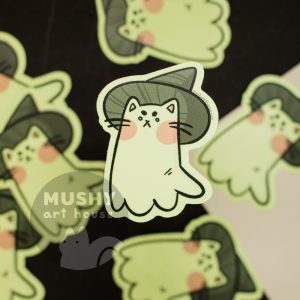 Alternative view of Ghost Cat Sticker