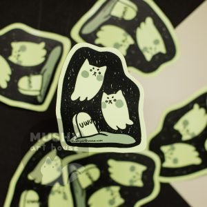 Alternative view of Cat Ghosties Sticker