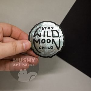 Alternative view of Moon Child Silver Sticker