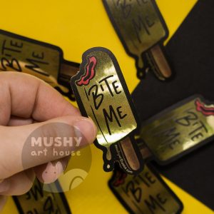 Ice Cream Gold Sticker