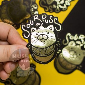 Sourpuss Gold Sticker