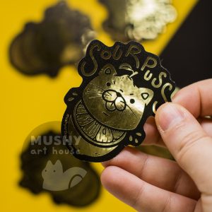Alternative view of Sourpuss Gold Sticker