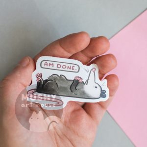 Alternative view of Done Possum Sticker