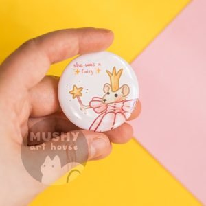 Mouse Fairy Pin Button