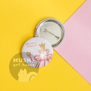Alternative view of Mouse Fairy Pin Button