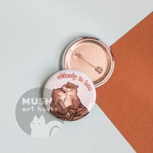 Alternative view of Otterly Love Pin Button