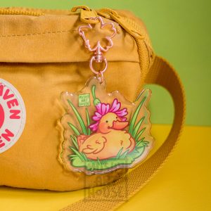 Flower Duckie Acrylic Keychain