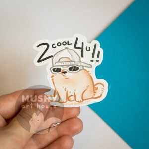 Alternative view of Cool Dog Sticker