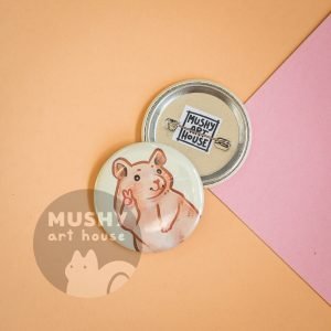 Alternative view of Cute Hamster Pin Button
