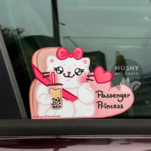 Passenger Pincess Car Peeker Sticker