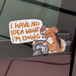 No Idea Dog Car Peeker Sticker