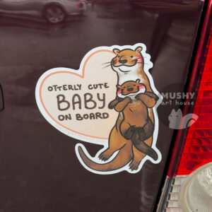 Otterly Cute Baby Car Sticker