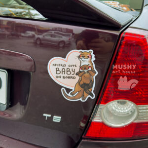 Alternative view of Otterly Cute Baby Car Sticker