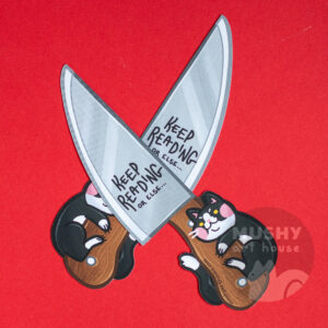 Alternative view of Knife Cat Bookmark