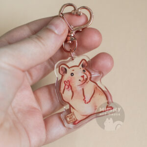 Cute Hamster Acrylic Keychain