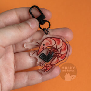 Computer Shrimp Acrylic Keychain