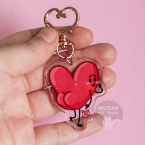Heart Butt Acrylic Keychain