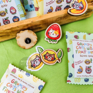 Alternative view of Angry Fruit Cats Pin Blind Bag