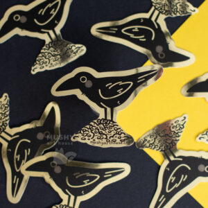Coin Crow Gold Sticker