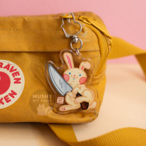 Knife Bunny Acrylic Keychain