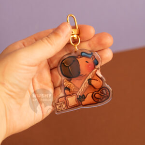 Alternative view of Bread Capybara Acrylic Keychain