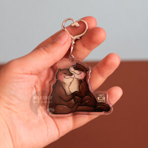 Alternative view of Love Otters Acrylic Keychain