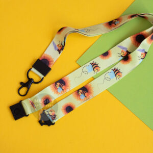 Alternative view of Bees And Sunflowers Lanyard
