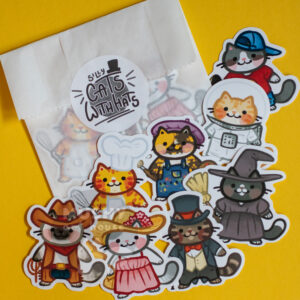 Cats with Hats Sticker Pack