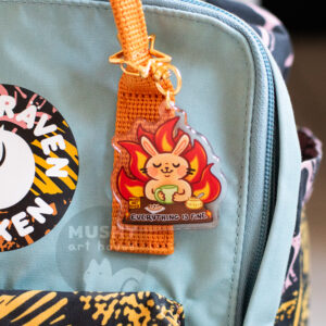 Everything is Fine Bunny Acrylic Keychain