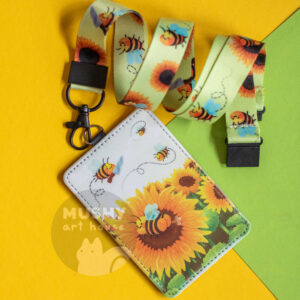 Sunflower Bees ID holder