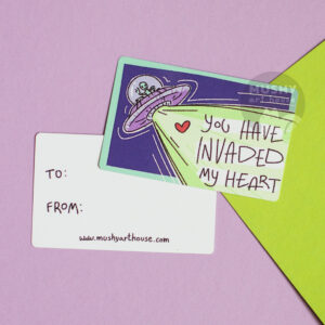 Alternative view of Alien Pocket Valentine Metal Card