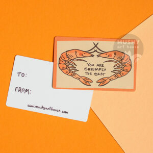 Alternative view of Shrimp Pocket Valentine Metal Card