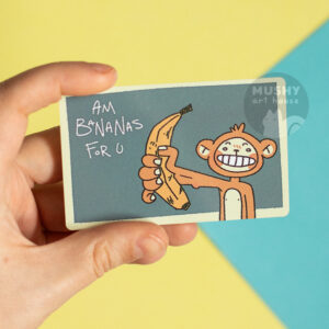 Bananas Pocket Valentine Metal Card