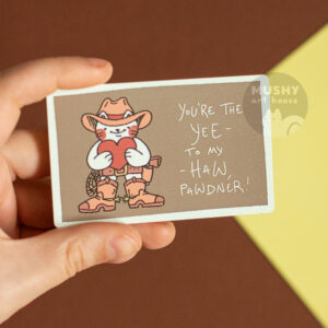 Cowboy Pocket Valentine Metal Card
