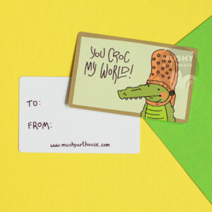 Alternative view of Croc Pocket Valentine Metal Card