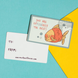 Alternative view of Fish Pocket Valentine Metal Card