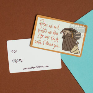 Alternative view of Trash Raccoon Pocket Valentine Metal Card